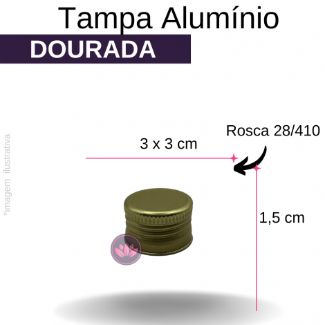 TAMPA ALUMINIO B/28/410 DOURADA