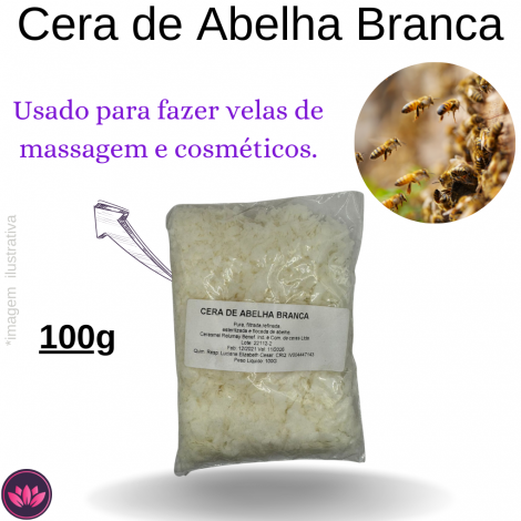 CERA DE ABELHA BRANCA 100 GRS