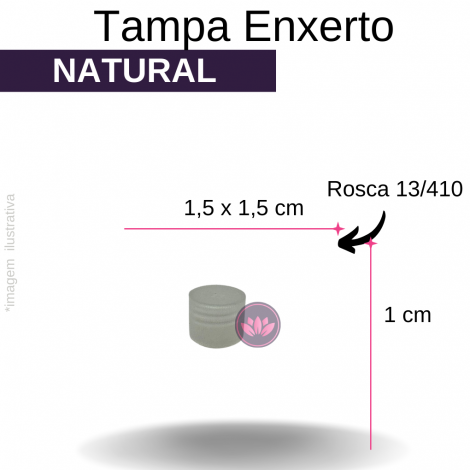 TAMPA ENXERTO B/13 NATURAL