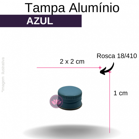 TAMPA ALUMINIO B/18 AZUL
