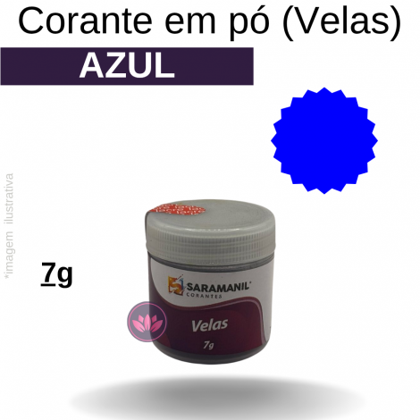 CORANTE EM PÓ AZUL 7 GRS (VELAS)