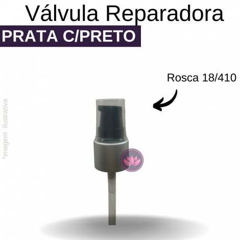 VALVULA REP. PONTAS B/18 PRATA C/BRANCO/PRETO