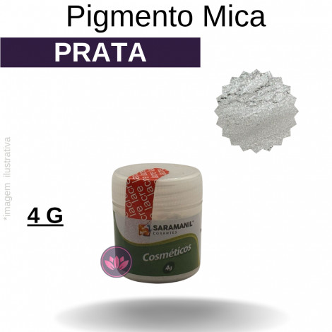 MICA PRATA COSMETICO EM PÓ 4G
