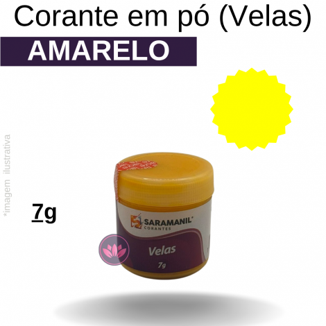 CORANTE EM PÓ AMARELO 7 GRS (VELAS)