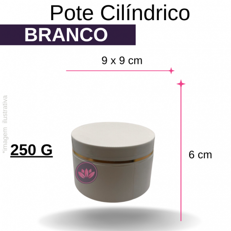 POTE CILINDRICO C/ FIO METAL 250 GRS BRANCO