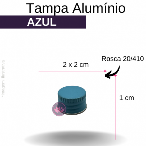 TAMPA ALUMINIO B/20 AZUL