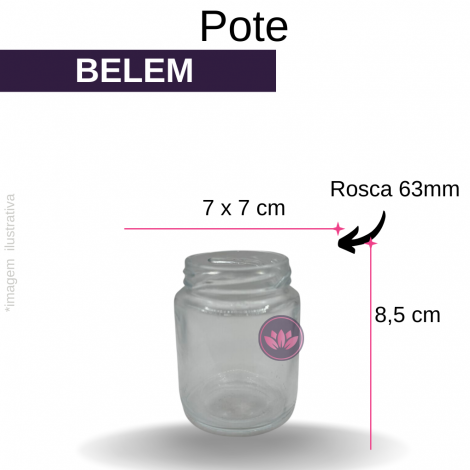 POTE VIDRO 200 ML BELEM R/63 S/TP