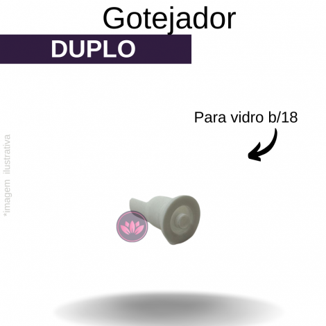 TAMPA GOTEJADOR DUPLO PLUMA B/18 10/20/30 ML REF.1787FMT