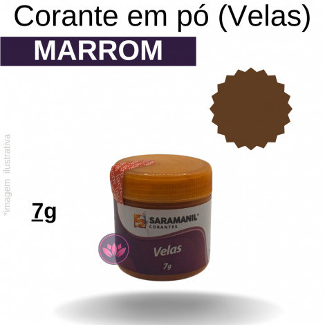 CORANTE EM PÓ MARROM 7 GRS (VELAS)