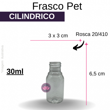FRASCO PET 30 ML B/20/410 CILINDRICO
