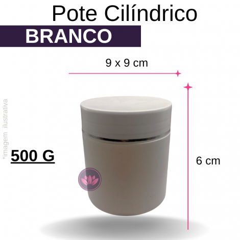 POTE CILINDRICO C/ FIO METAL 500 GRS BRANCO