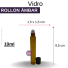 VIDRO ROLLON 10 ML C/ TAMPA ALUMINIO AMBAR
