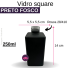VIDRO SQUARE 250 ML B/28 PRETO FOSCO