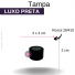 TAMPA LUXO B/28/410 PRETA FURADA