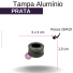 TAMPA ALUMINIO B/28/410 PRATA FURADA