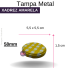 TAMPA METAL 58MM XADREZ AMARELO