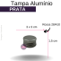 TAMPA ALUMINIO B/28/410 PRATA
