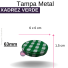 TAMPA METAL 63MM XADREZ VERDE