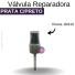 VALVULA REP. PONTAS B/18 PRATA C/BRANCO/PRETO