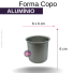 FORMA ALUMINIO COPO 6X6