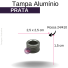 TAMPA ALUMINIO B/24/410 PRATA FURADA