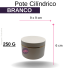 POTE CILINDRICO C/ FIO METAL 250 GRS BRANCO