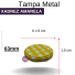 TAMPA METAL 63MM XADREZ AMARELA