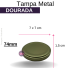 TAMPA METAL 74MM DOURADA