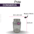POTE VIDRO 600 ML CONSERVA R/74 S/TP