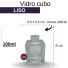 VIDRO CUBO 100 ML LISO B/28/410