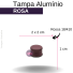 TAMPA ALUMINIO B/18 ROSA