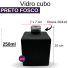 VIDRO CUBO 250 ML B/28 PRETO FOSCO