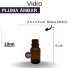 VIDRO PLUMA ÂMBAR 10 ML B/18