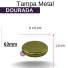 TAMPA METAL 63MM DOURADA