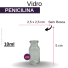 VIDRO PENICILINA 10 ML BOCA CURTA