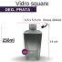 VIDRO SQUARE 250 ML B/28 PRATA
